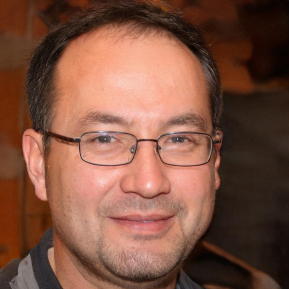 Professional headshot of Willem Nordstrom, senior layout strategist, wearing a navy blazer against a minimalist background